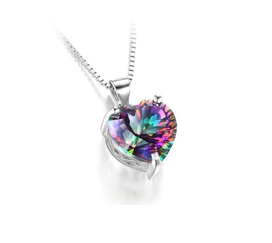 Rainbow Fire Mystic Topaz Pendant -