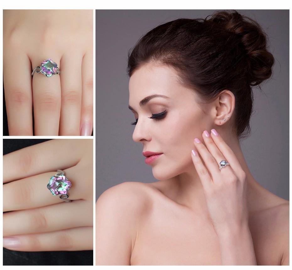 Rainbow Fire Mystic Topaz Ring -