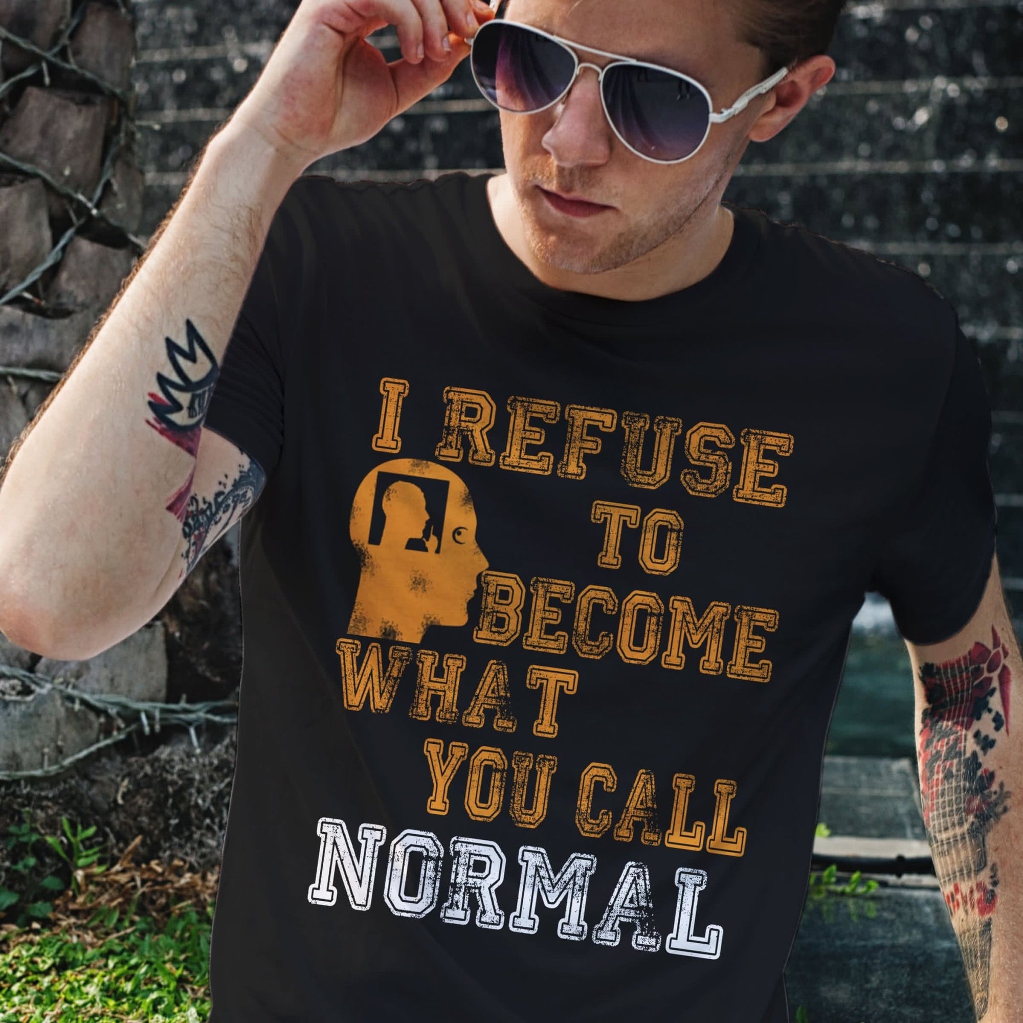 Refuse To Be Normal T Shirt - 22-113-4123530-337