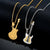 Rock Guitar Pendant With Necklace -
