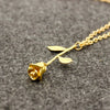 Rose Flower Pendant &amp; Chain Necklace -
