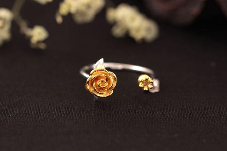 Rose Flower Ring For Women -