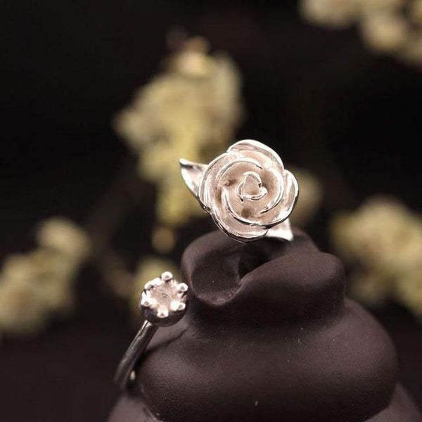 Rose Flower Ring For Women - Cosless