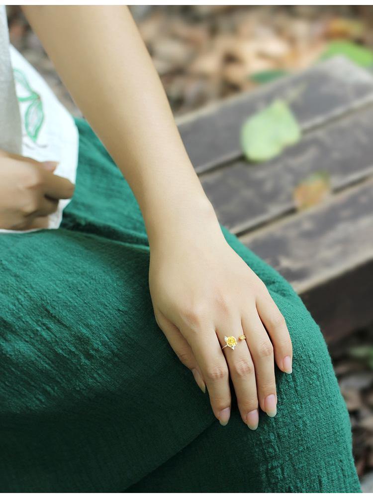 Rose Flower Ring For Women -