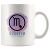Scorpio Coffee Mug - Scorpio Constellation Coffee Cup - Zodiac Gifts For Horoscope Lover Born in October or November - SPCM