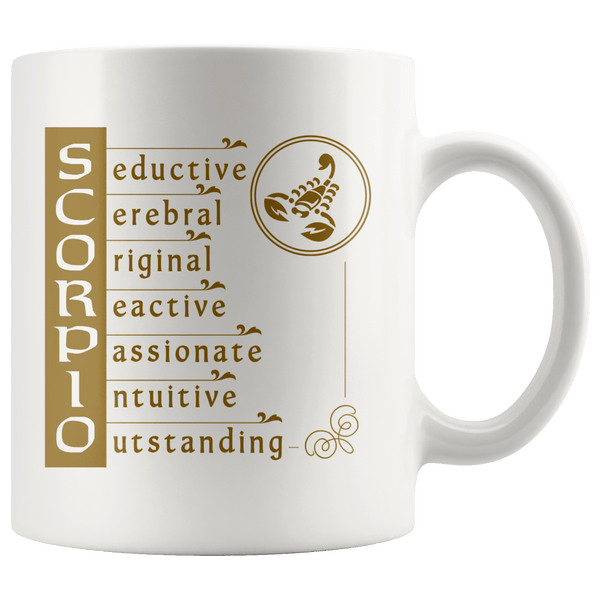 Scorpio Zodiac Coffee Mug - Constellation Coffee Cup - Great Gift For ...