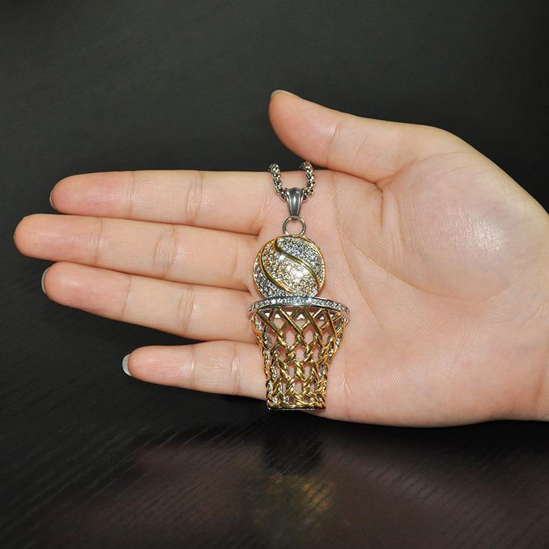 Slam Dunk Basketball Necklace -