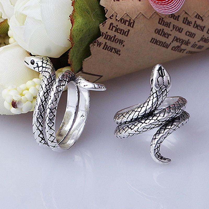 Sterling Silver Coiled Snake Ring -
