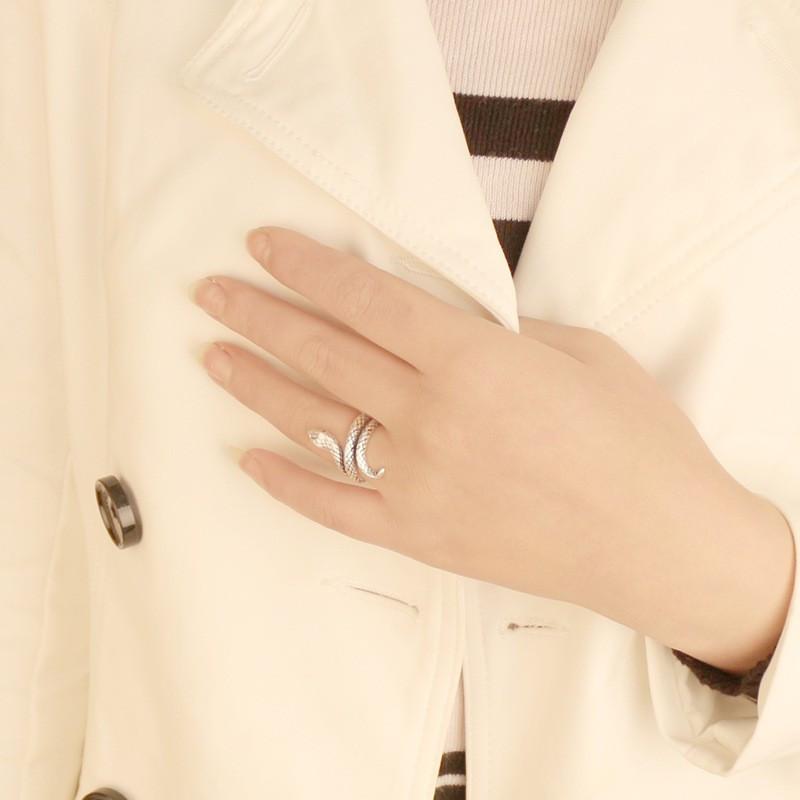 Sterling Silver Coiled Snake Ring -