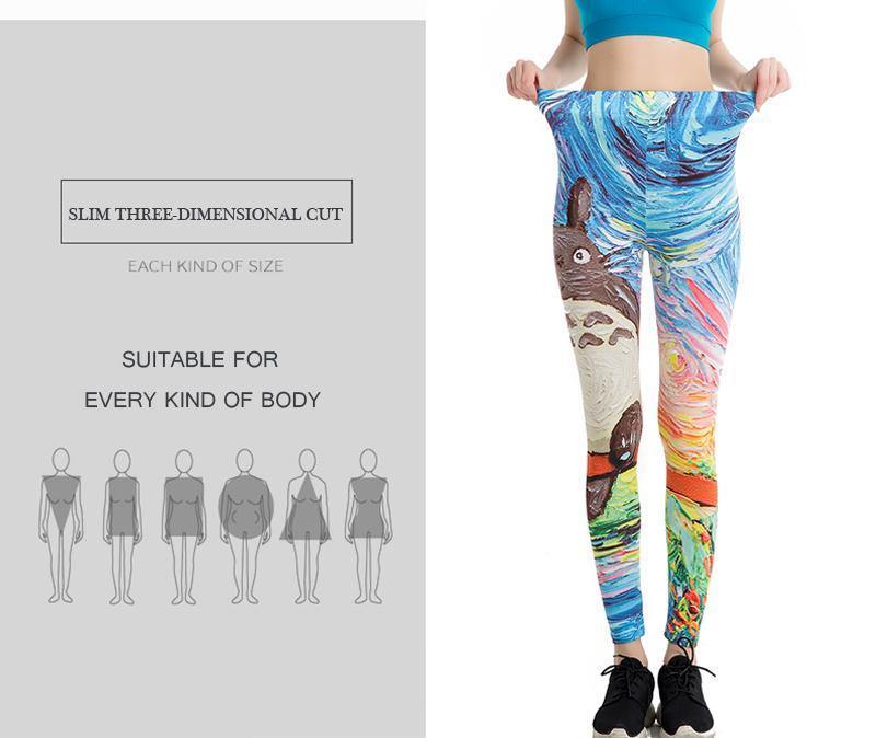 Totoro Print Leggins -