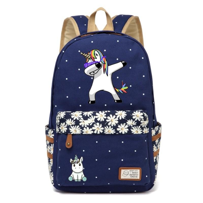 Unicorn Canvas Backpack -
