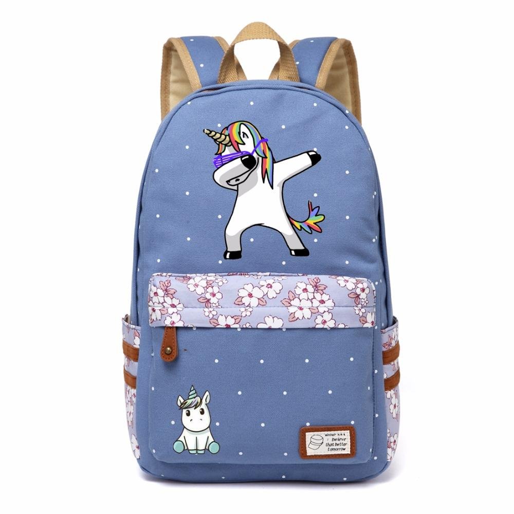Unicorn Canvas Backpack -