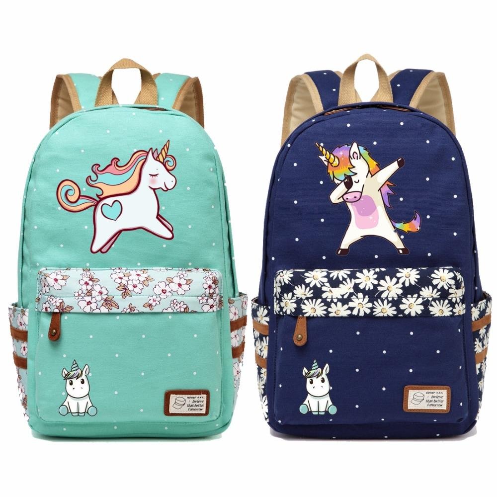 Unicorn Canvas Backpack -