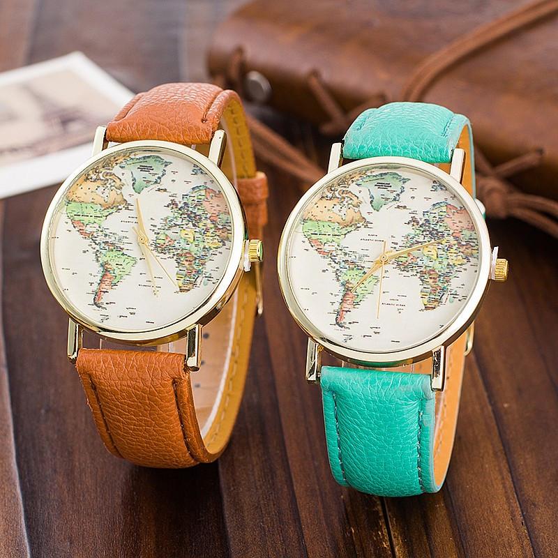 World Map Quartz Watch -