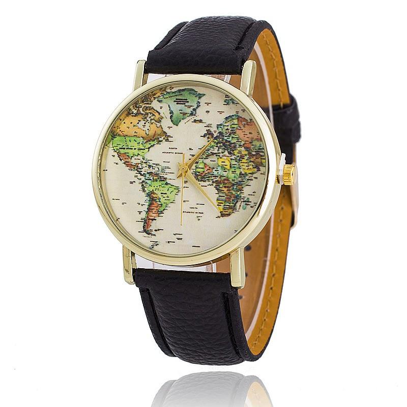 World Map Quartz Watch -